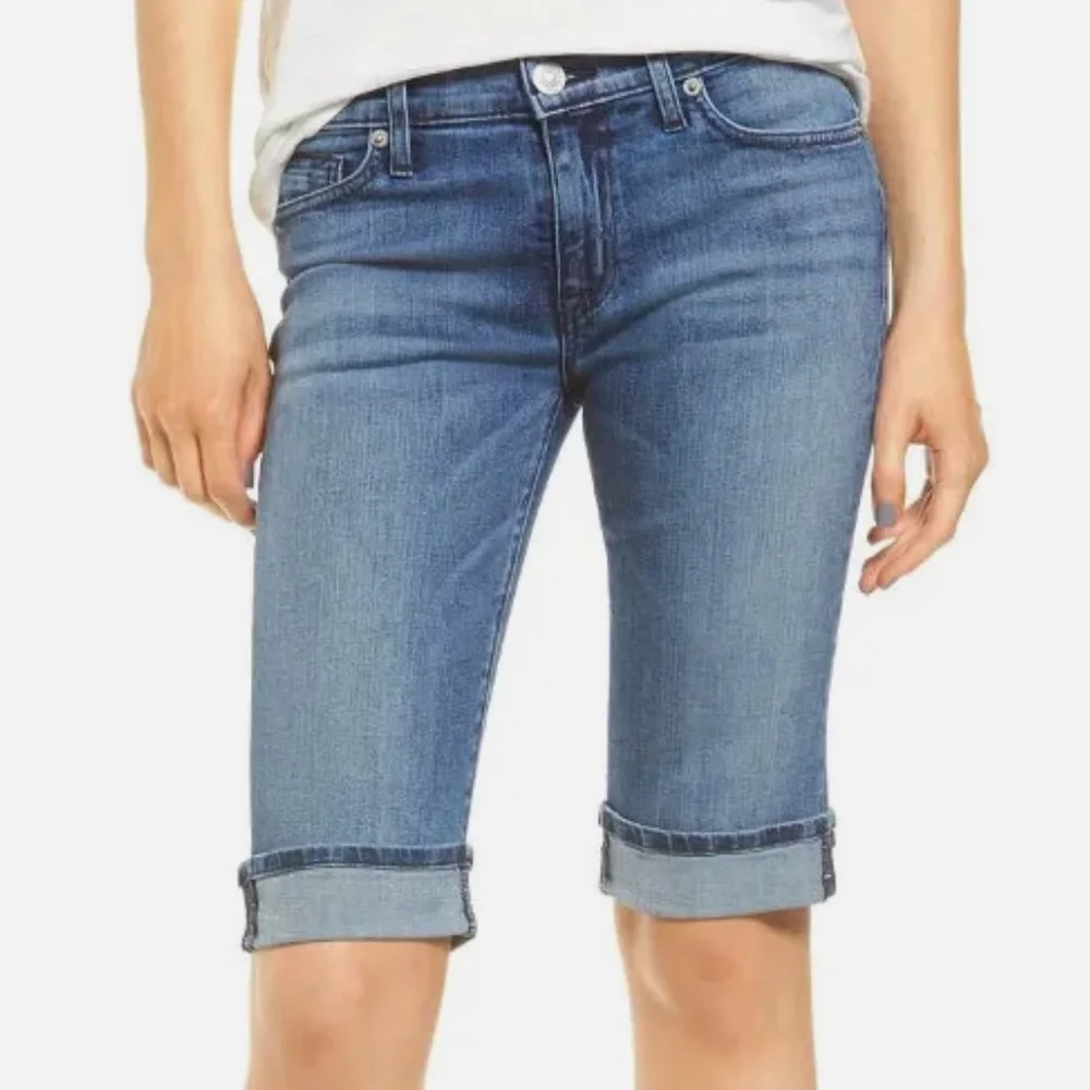 HUDSON | Amelia Rolled Cuffed Knee Short Bermuda Denim Jeans